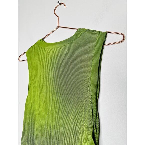 ATLEIN COLLECTIVE Green Crewneck Sleeveless Midi Dress Size Medium - Picture 10 of 15